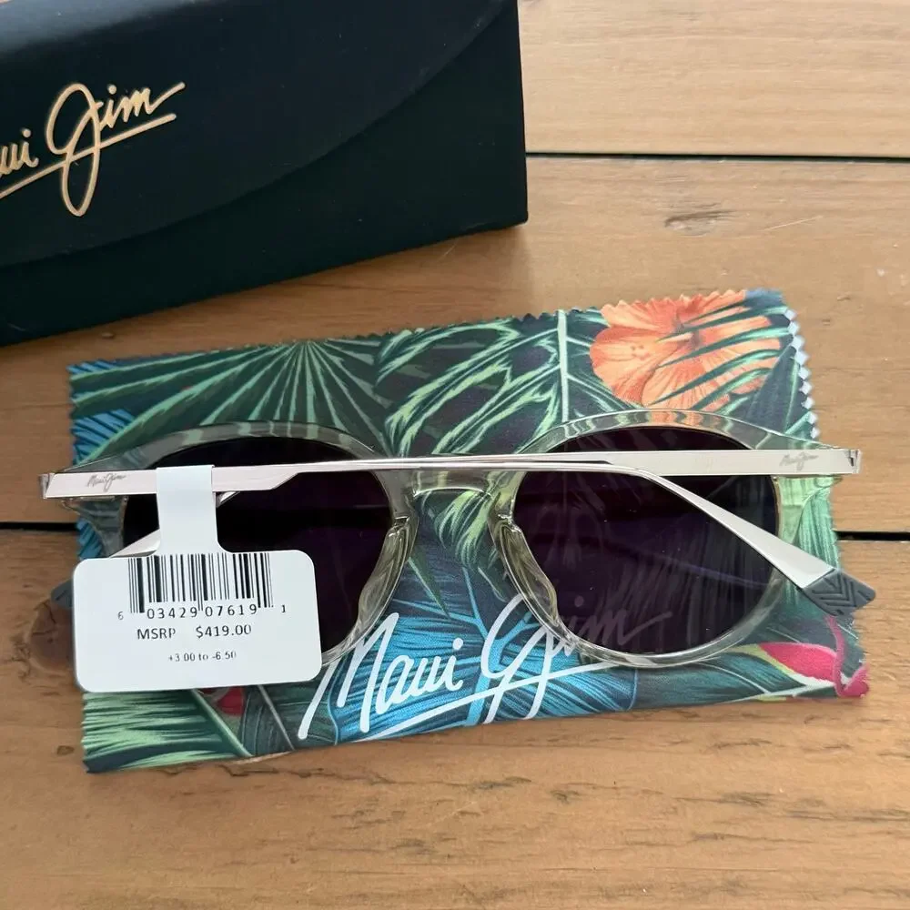 Maui Jim Momi Unisex Silver Sunglasses NWT
